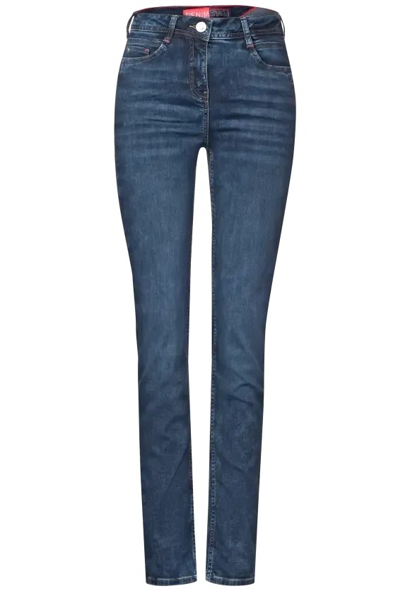 376173- Toronto Dark Blue Washed Jeans- Cecil