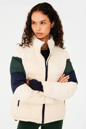 Arden Puffer Jacket: Vintage White