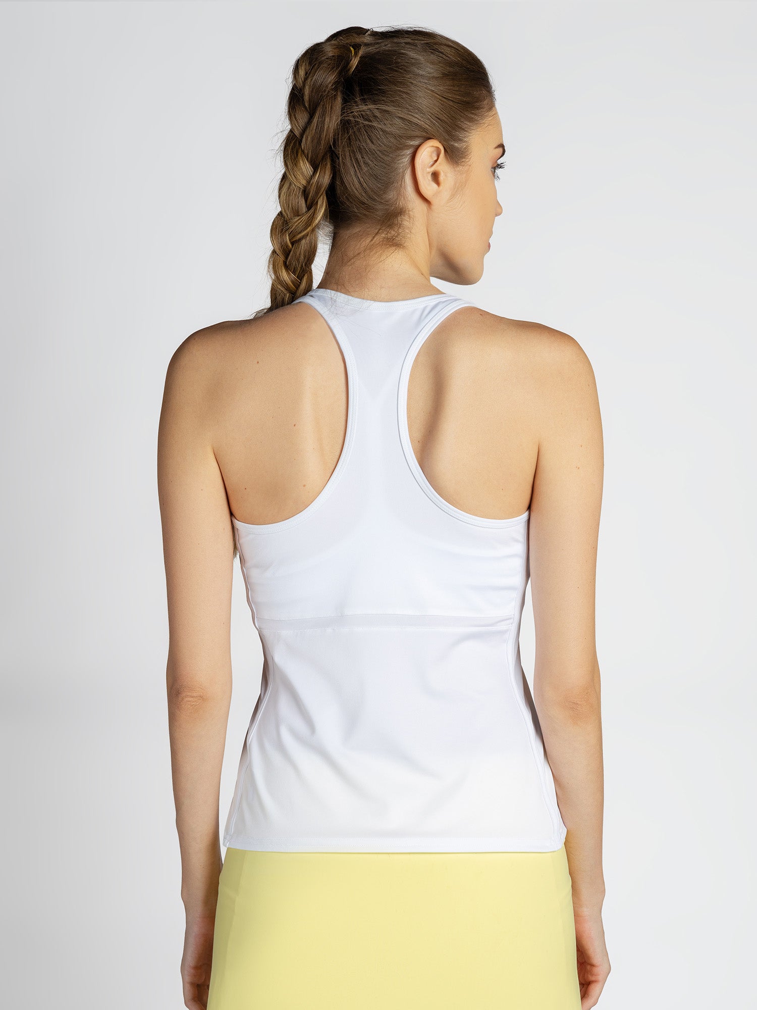 Ashley Racer Tank - White