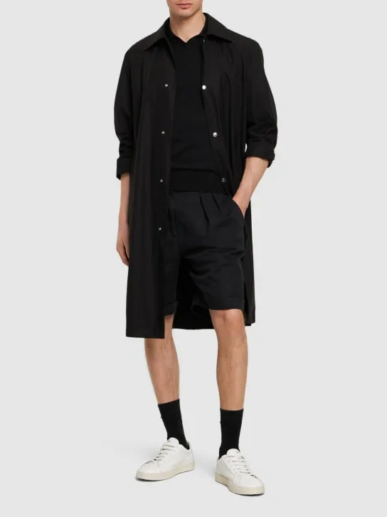 ASPESI   Cotton gabardine knee length shorts 