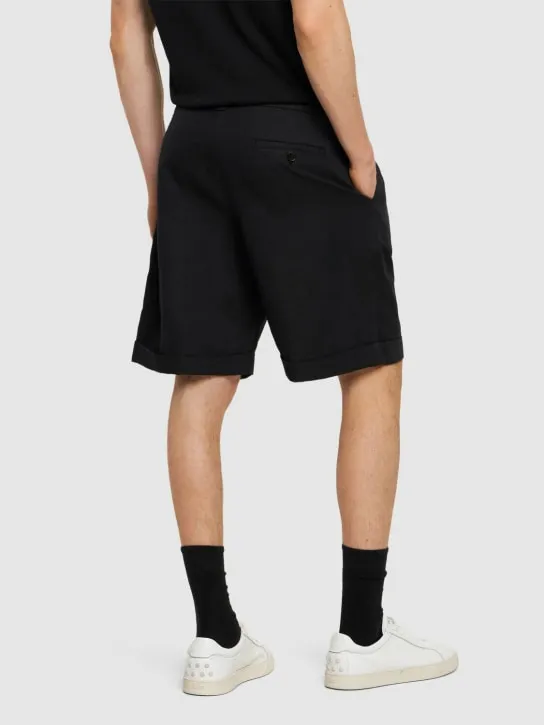 ASPESI   Cotton gabardine knee length shorts 