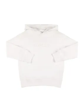 ASPESI   Embossed logo cotton hoodie 