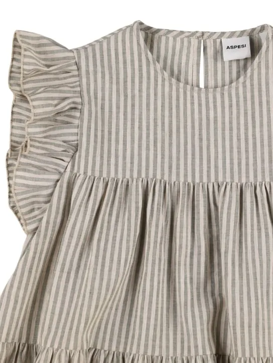 ASPESI   Striped cotton blend dress 