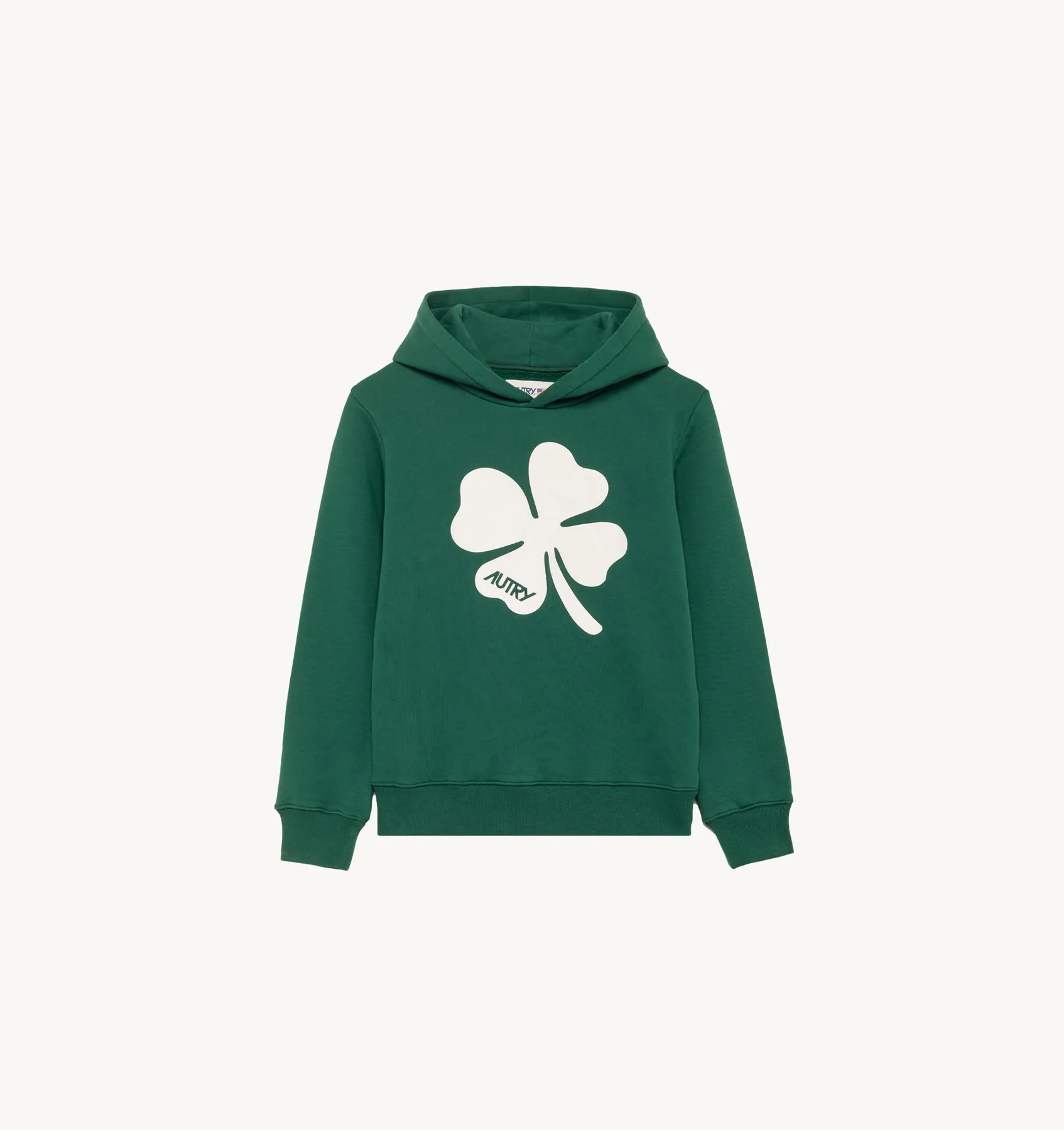 AUTRY APPAREL KID  KIDS HOODIE IN GREEN JERSEY