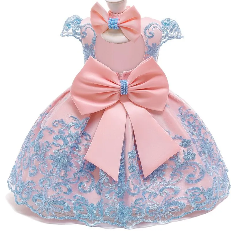 Baby Girls Lace Dress 1 2 Years Old Birthday Party Princess Dress NewBorn 3M 6M 9M Christening Ball Gown Toddler Baptism Vestido