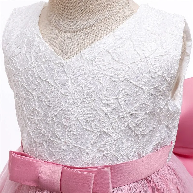 Baby Girls Lace Dress 1 2 Years Old Birthday Party Princess Dress NewBorn 3M 6M 9M Christening Ball Gown Toddler Baptism Vestido