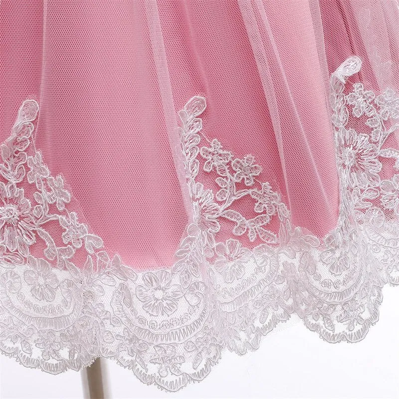 Baby Girls Lace Dress 1 2 Years Old Birthday Party Princess Dress NewBorn 3M 6M 9M Christening Ball Gown Toddler Baptism Vestido