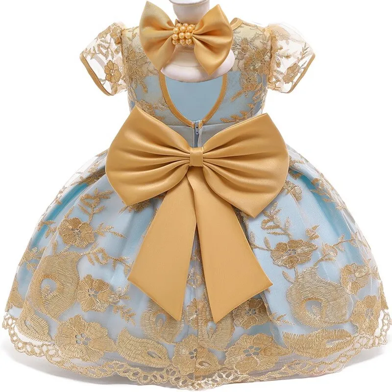 Baby Girls Lace Dress 1 2 Years Old Birthday Party Princess Dress NewBorn 3M 6M 9M Christening Ball Gown Toddler Baptism Vestido