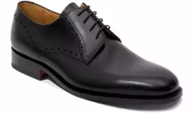 Barker Trent Derby Brogue Shoe - Black Calf