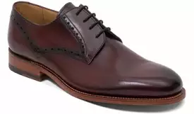 Barker Trent Derby Brogue Shoe - Burnished Burgundy Calf