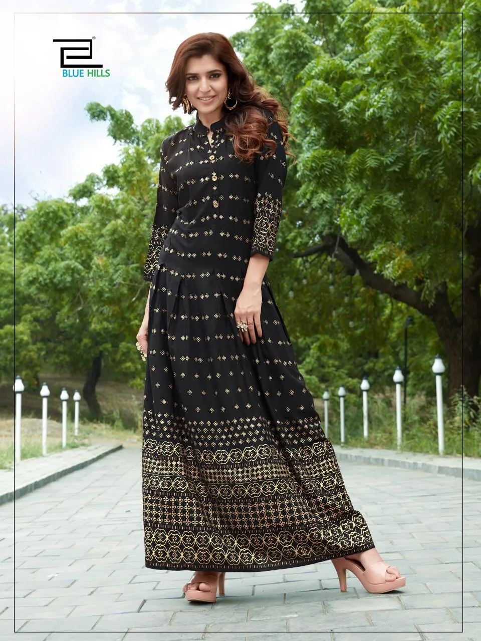 Blue Hills Presents Walkway Vol 7 Rayon Printed Long Gown Type Stylish Designer Kurtis Collection