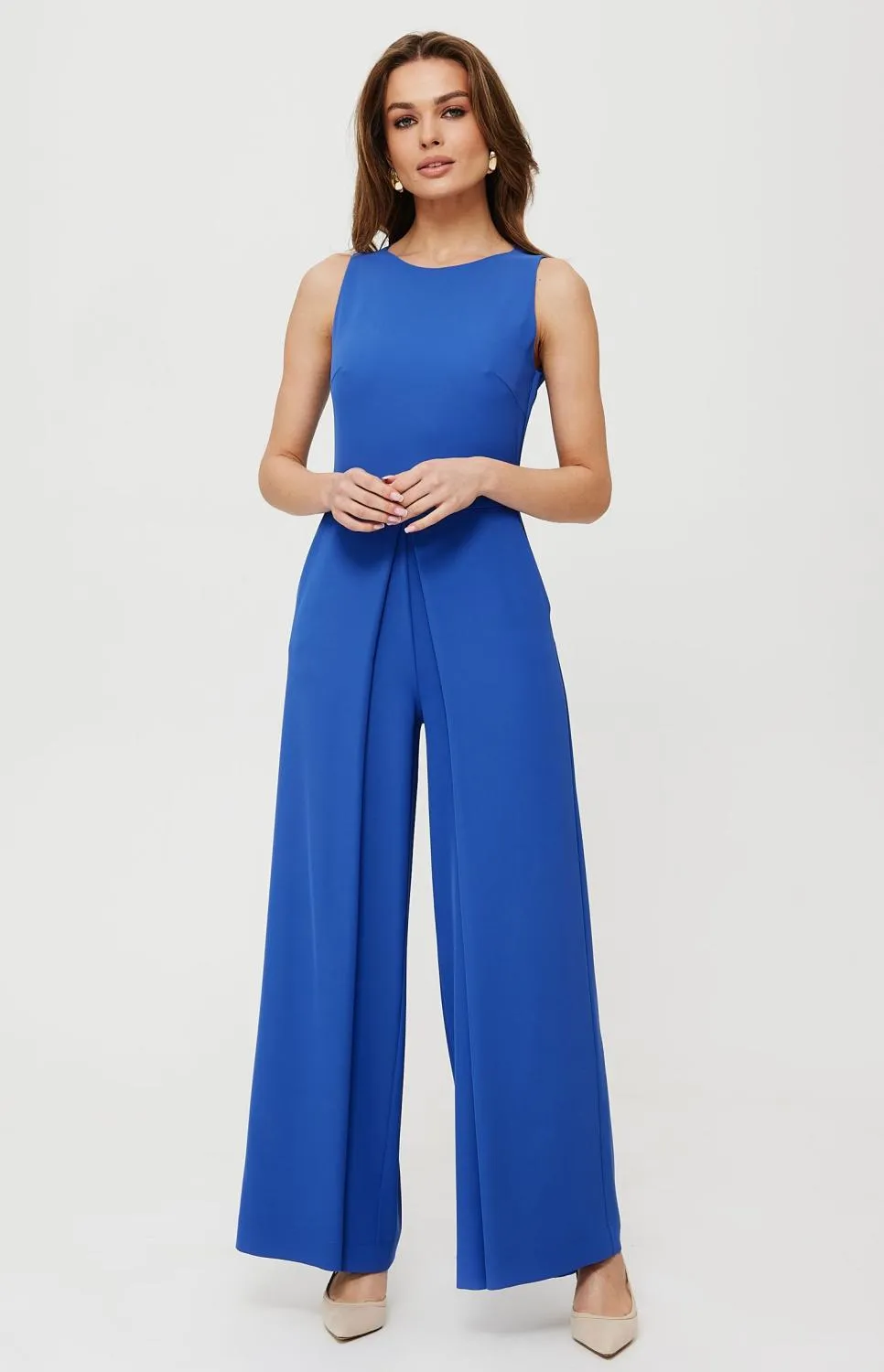 Blue wide legs jumpsuit