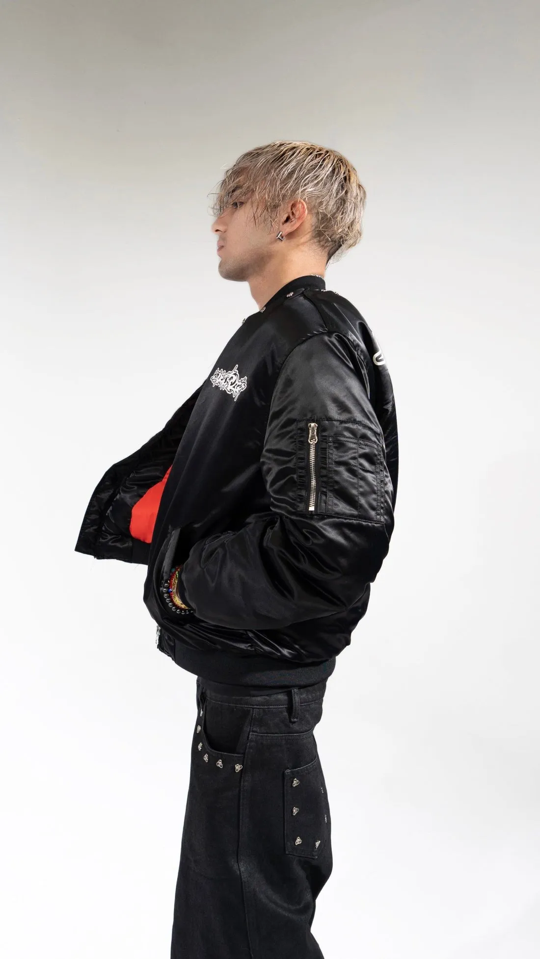 Bomber Jacket QUIROZ 2044 in Black