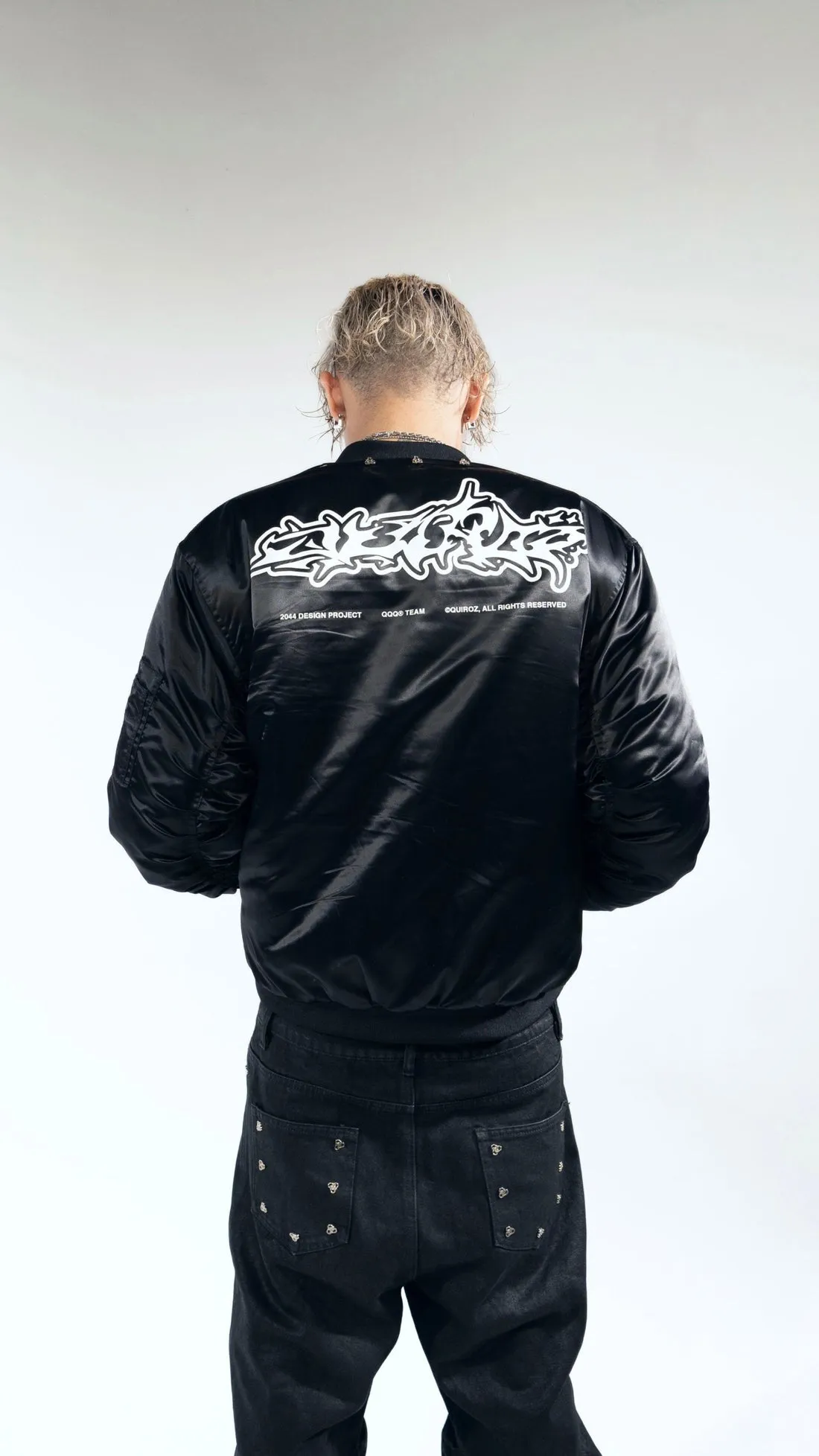 Bomber Jacket QUIROZ 2044 in Black