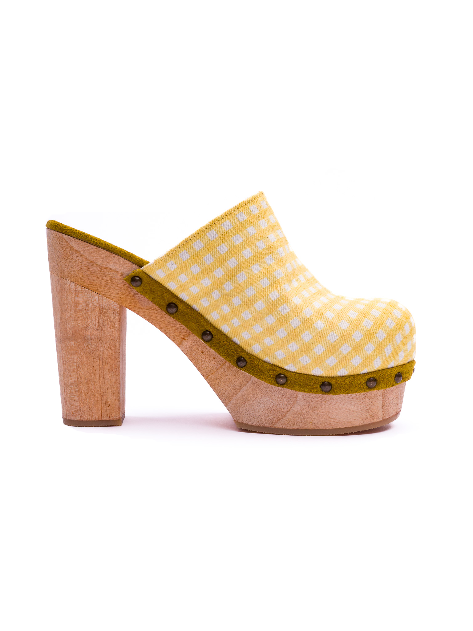 Canary Yellow Gingham - Clog