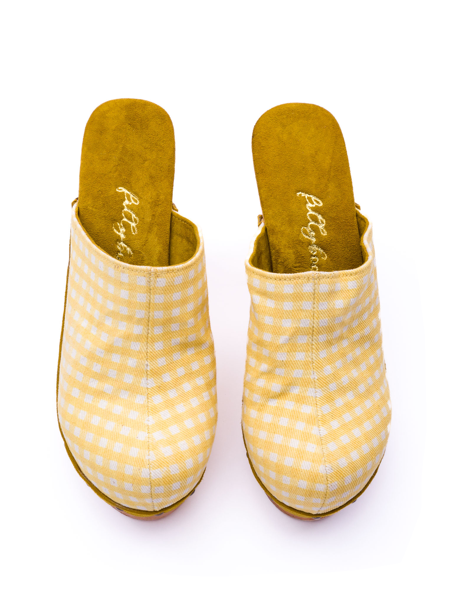 Canary Yellow Gingham - Clog