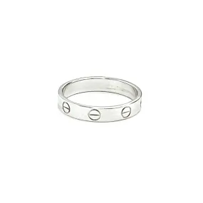 Cartier Love Wedding Band - 18 kt White Gold Ring Size EU 53