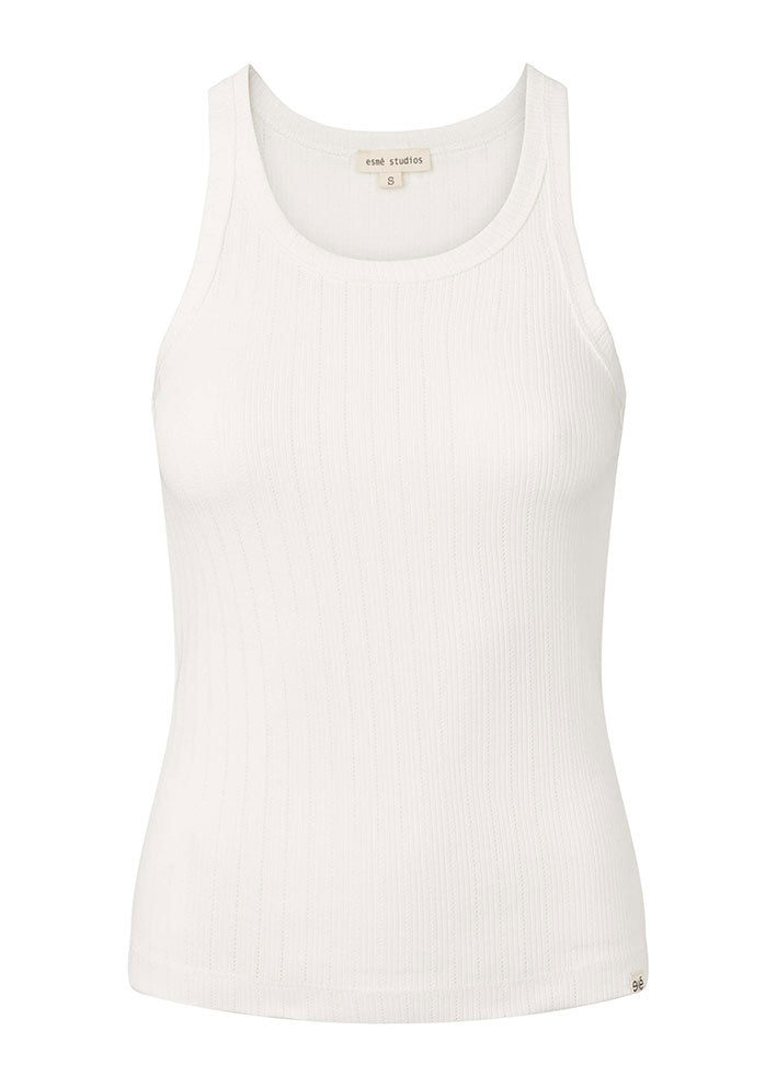 Esmé Studios Ella Tank Top ES124-303 Snow White