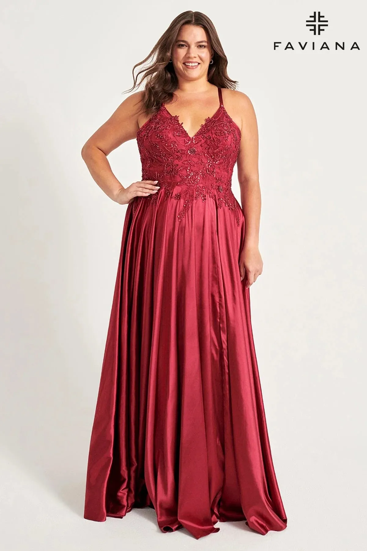 Faviana Plus Size Gown style 9533