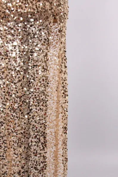 Final Sale - Perfect Party Ball Gown Sequin Maxi Dress in Gold