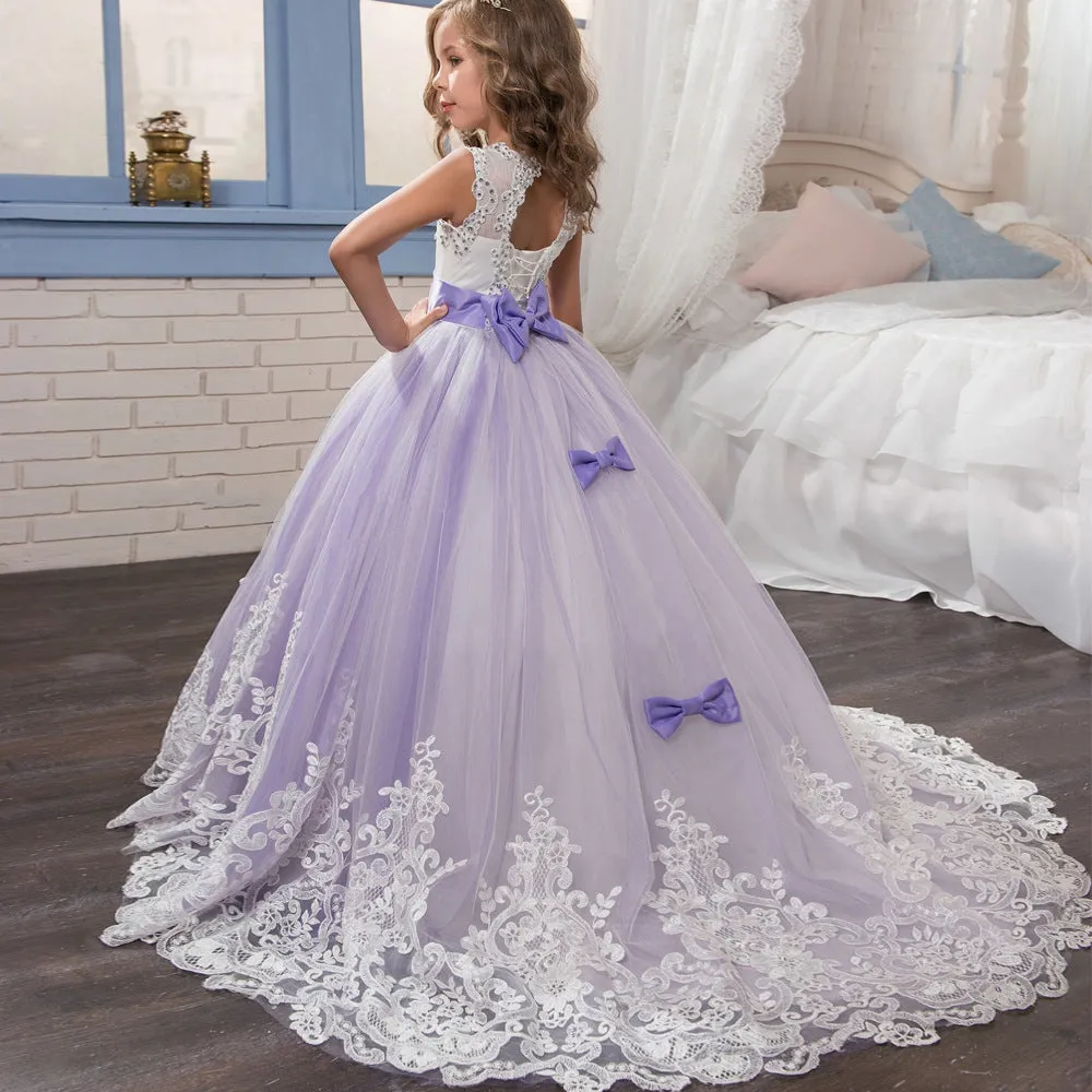 Girls Princess Ball Gown Party Dress Birthday Dress