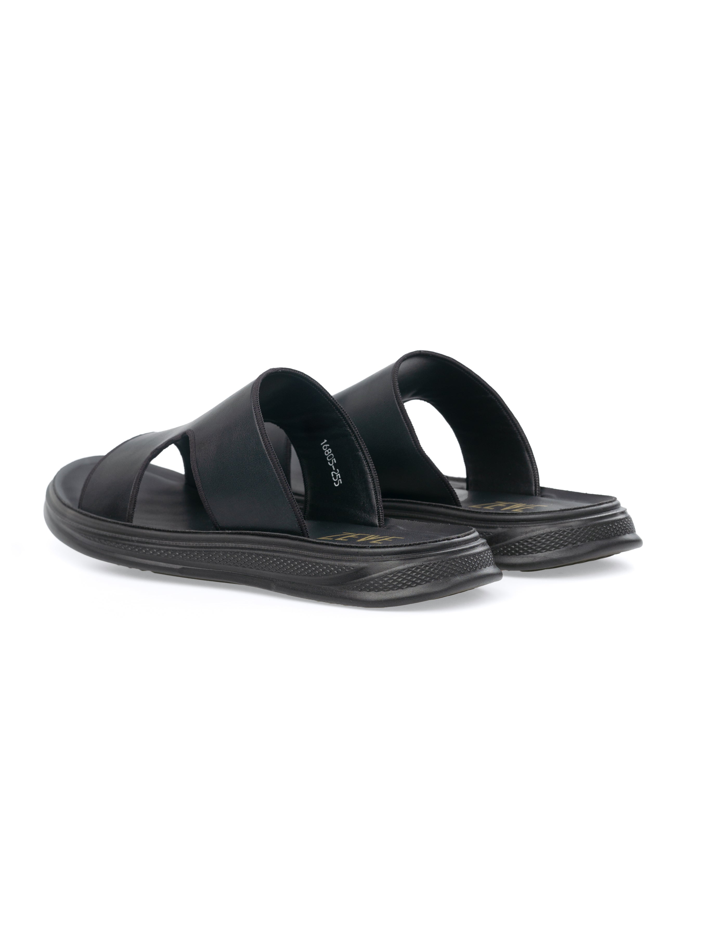 Hendrix Sandal - Black Plain (Cloud Sole)