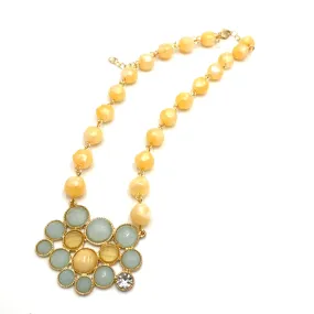 J Crew Upcycle - Mint & Cream Aleta Necklace *