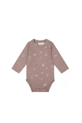 Jamie Kay - Organic Cotton Long Sleeve Bodysuit - Petite Fleur Antler