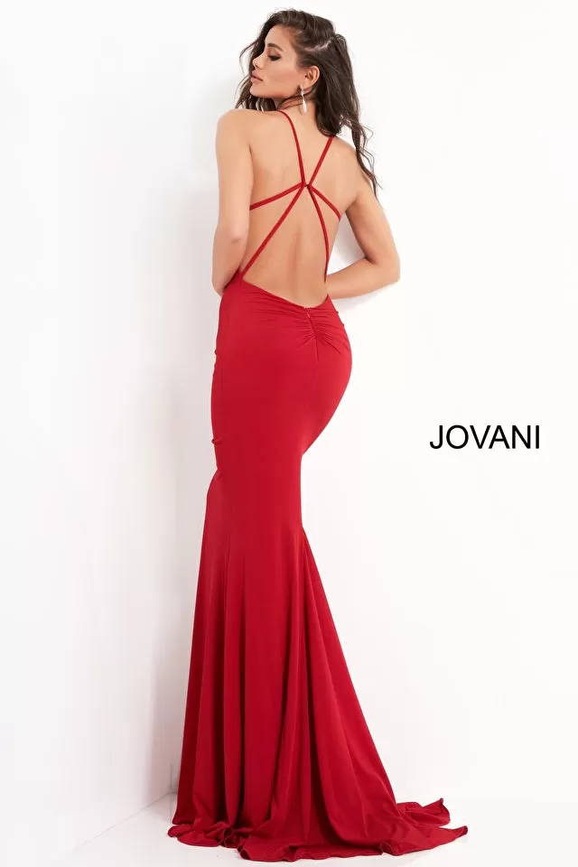 Jovani 00512 Jersey Vneck Gown