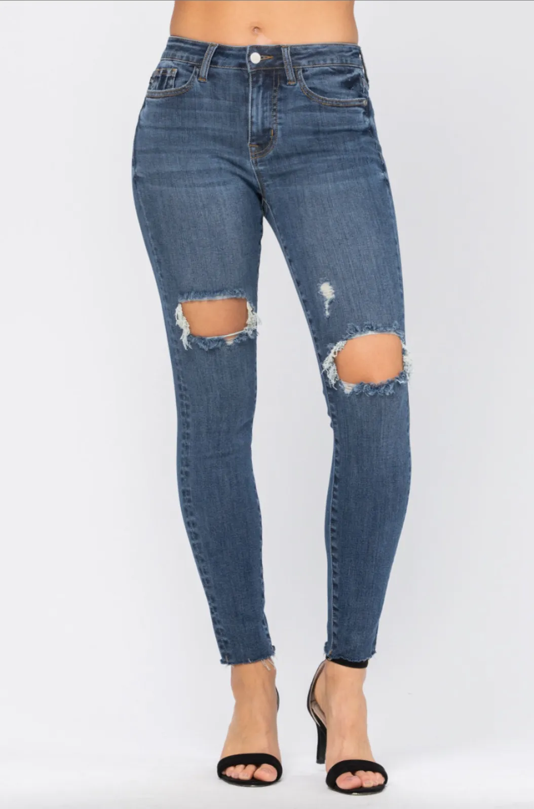 Judy Blue Destroyed Knee Skinny Jeans