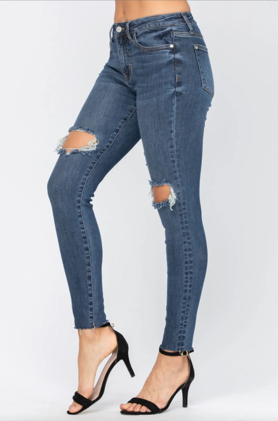 Judy Blue Destroyed Knee Skinny Jeans