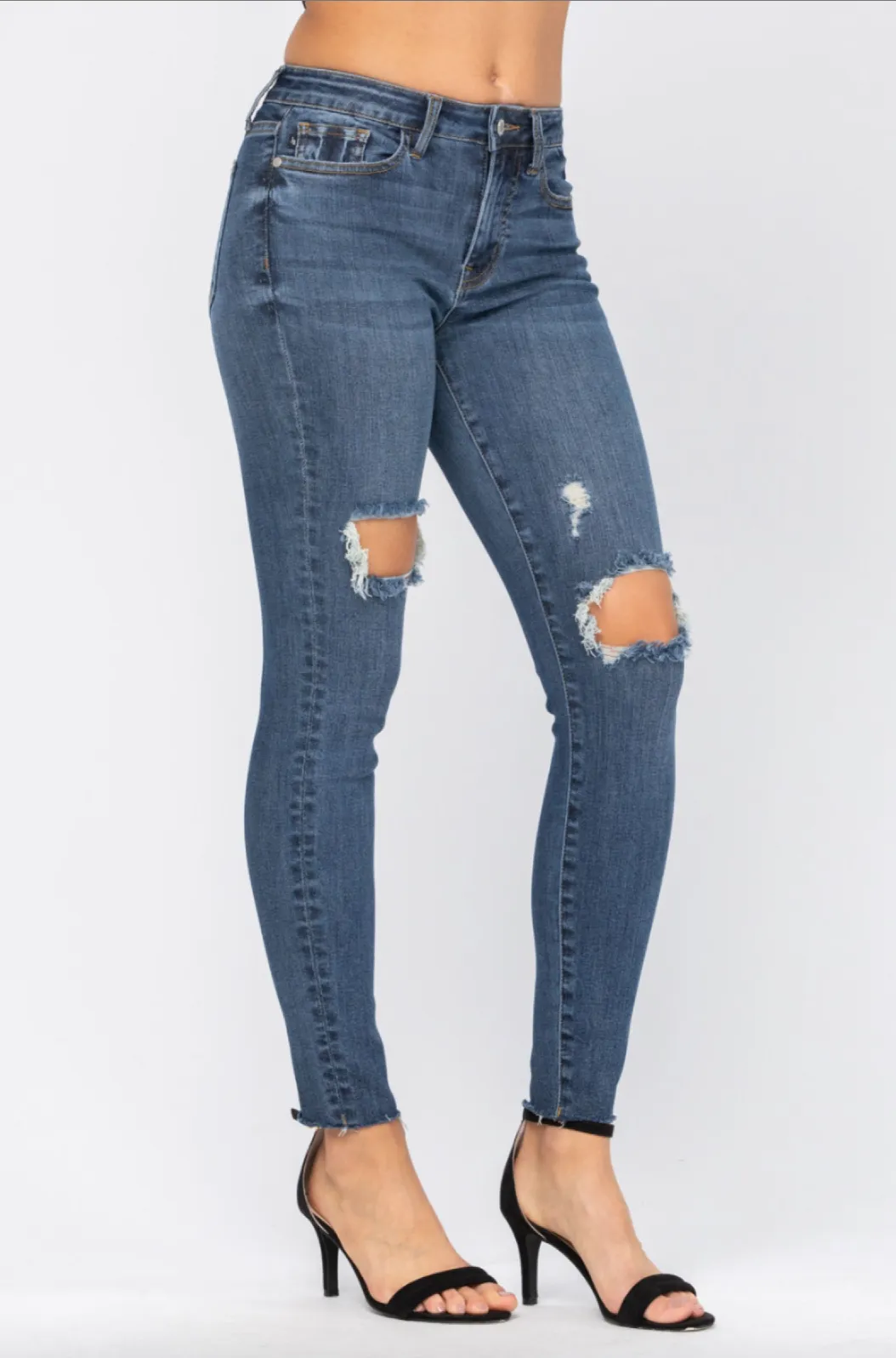 Judy Blue Destroyed Knee Skinny Jeans