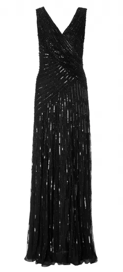 Juliet Sequin Gown Black