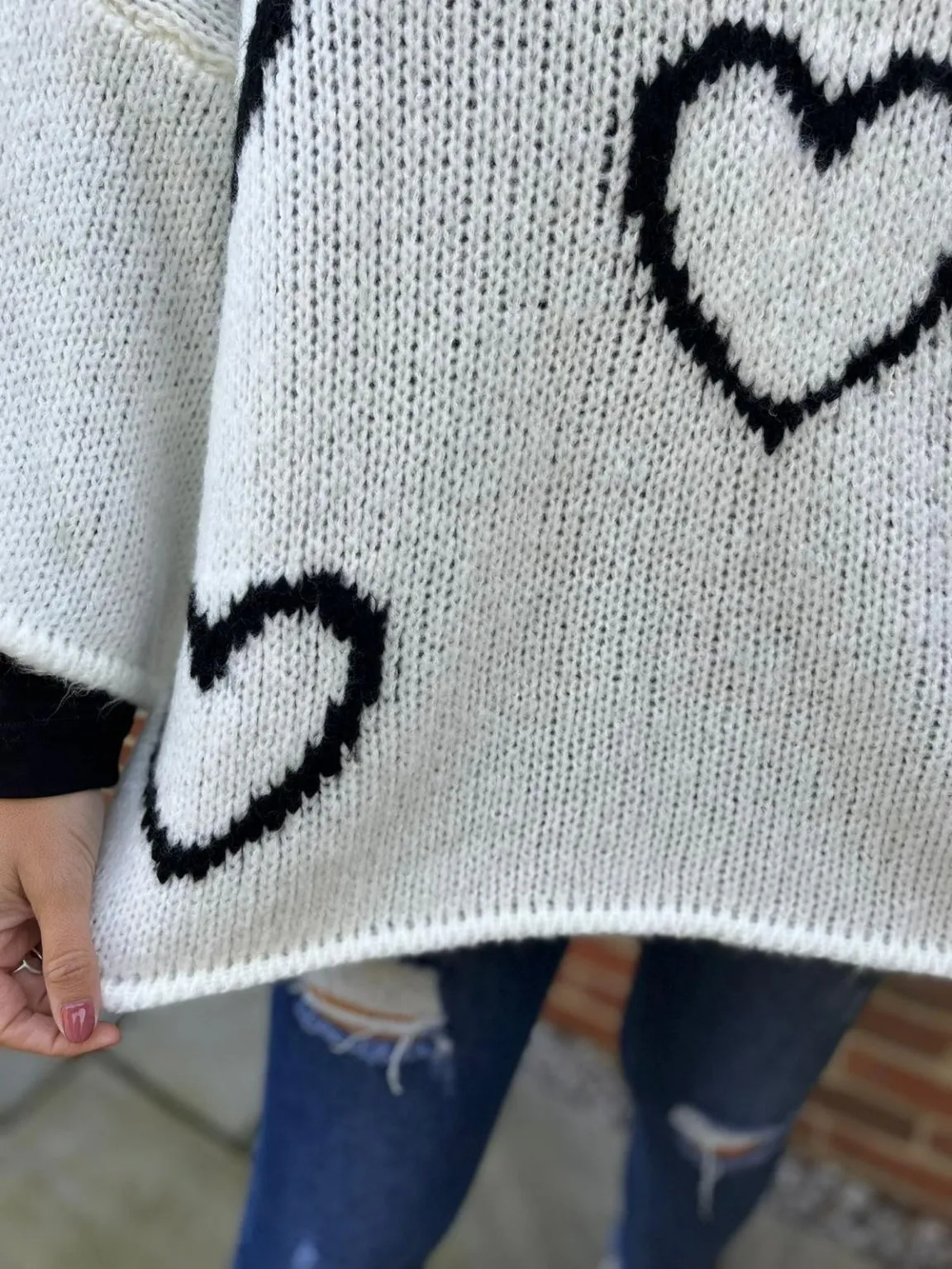 Knitted Heart Jumper Norah