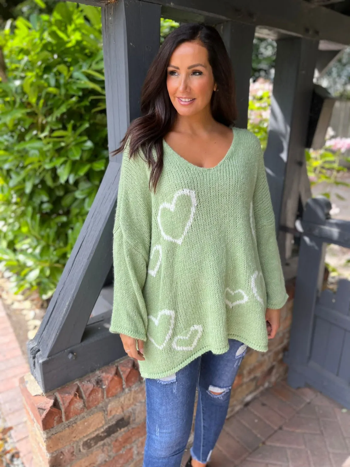 Knitted Heart Jumper Norah