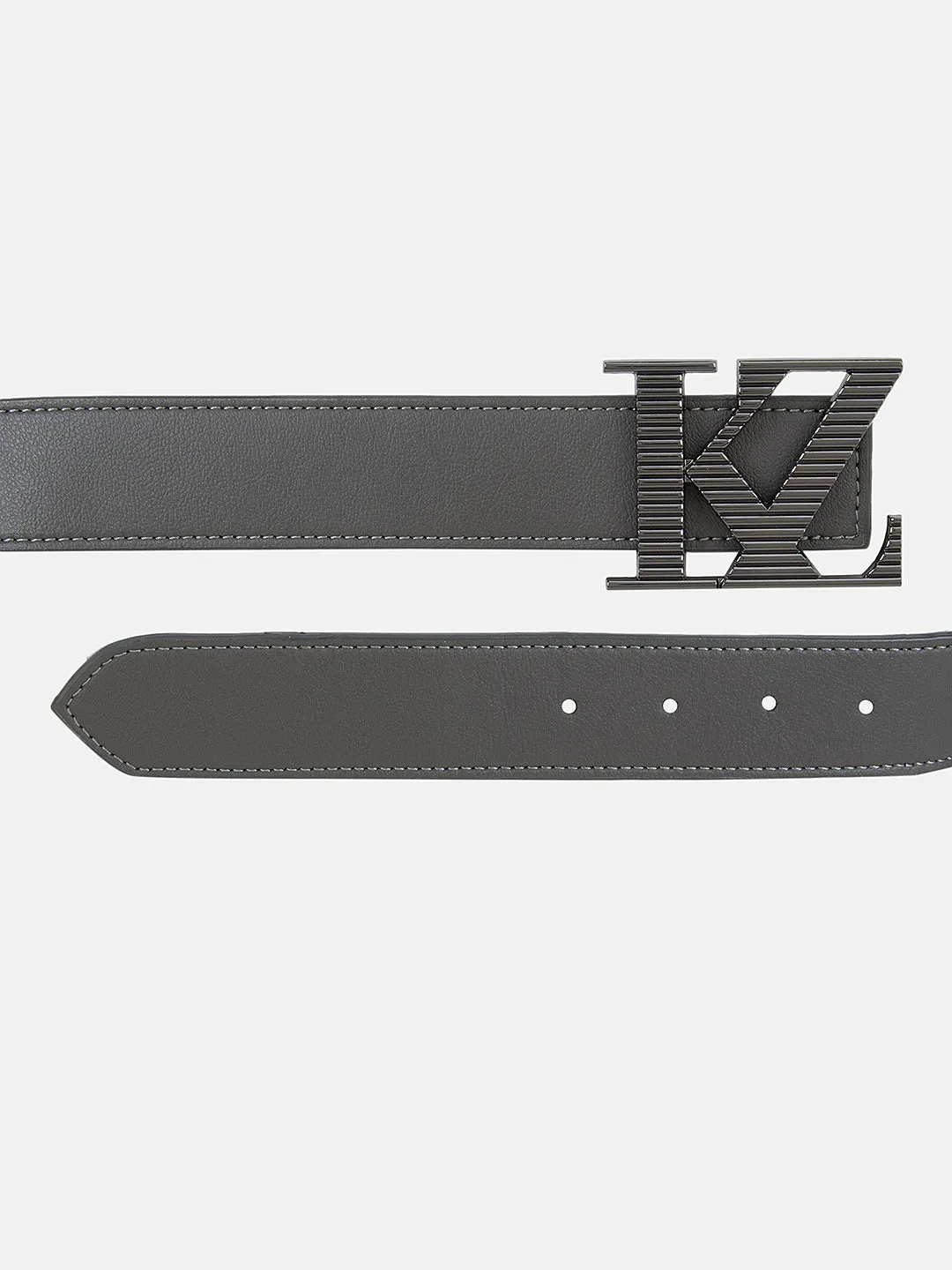 Kz Gunmetal Vegan Leather Belt