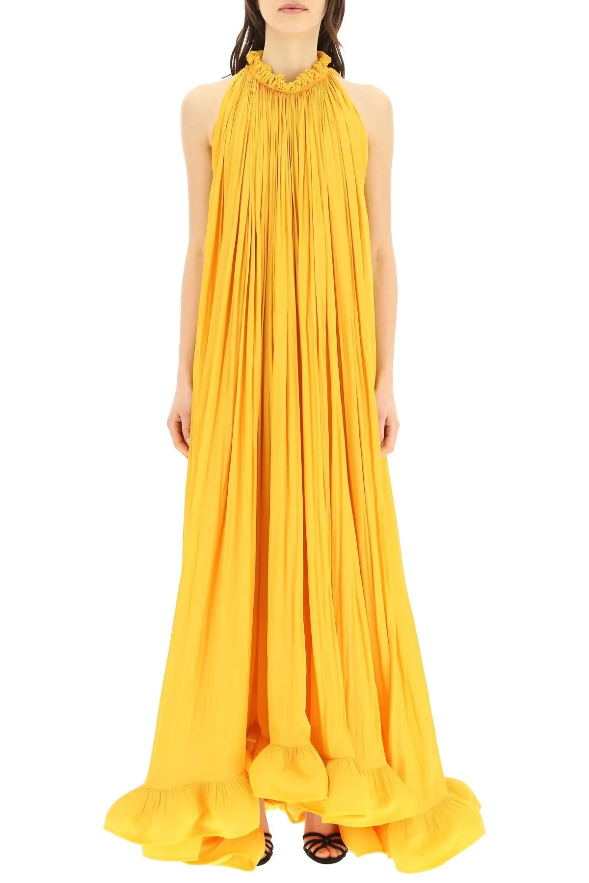 Lanvin Ruffled Sleeveless Gown