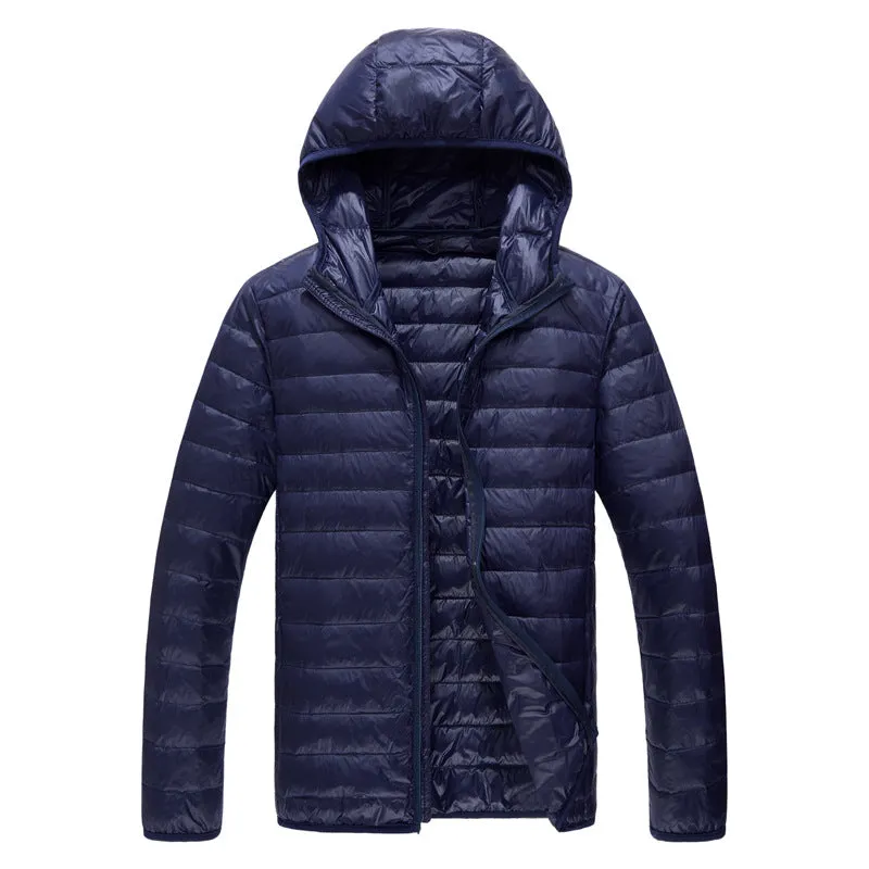 Mens Duck Down Hooded Jacket