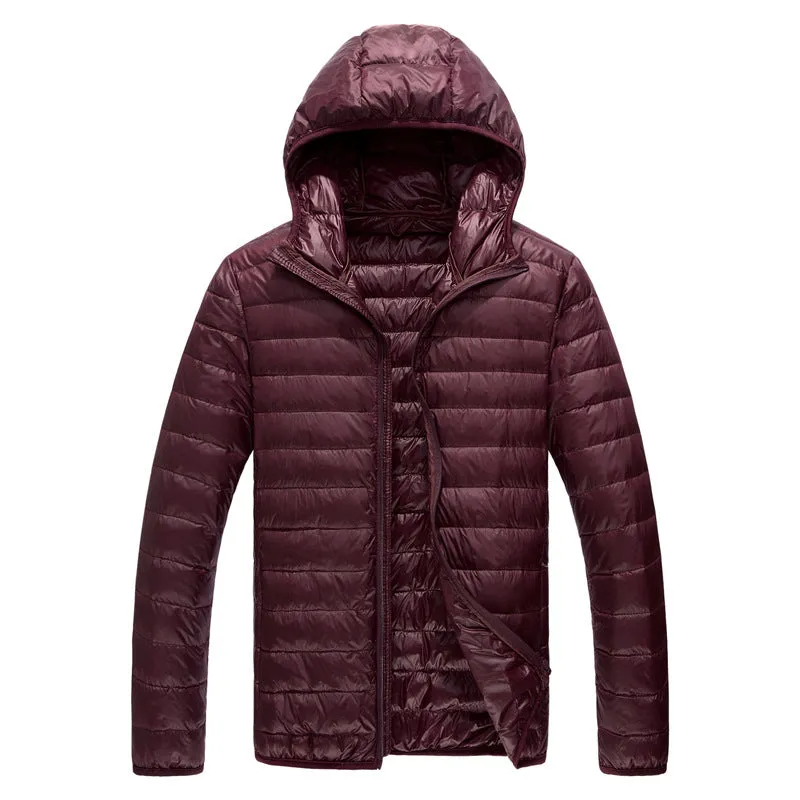 Mens Duck Down Hooded Jacket