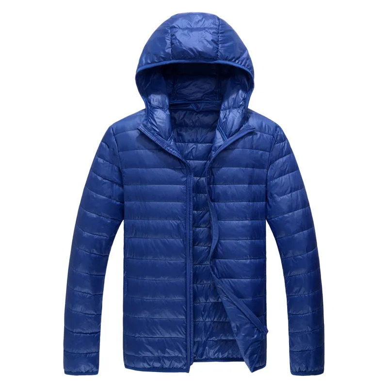 Mens Duck Down Hooded Jacket