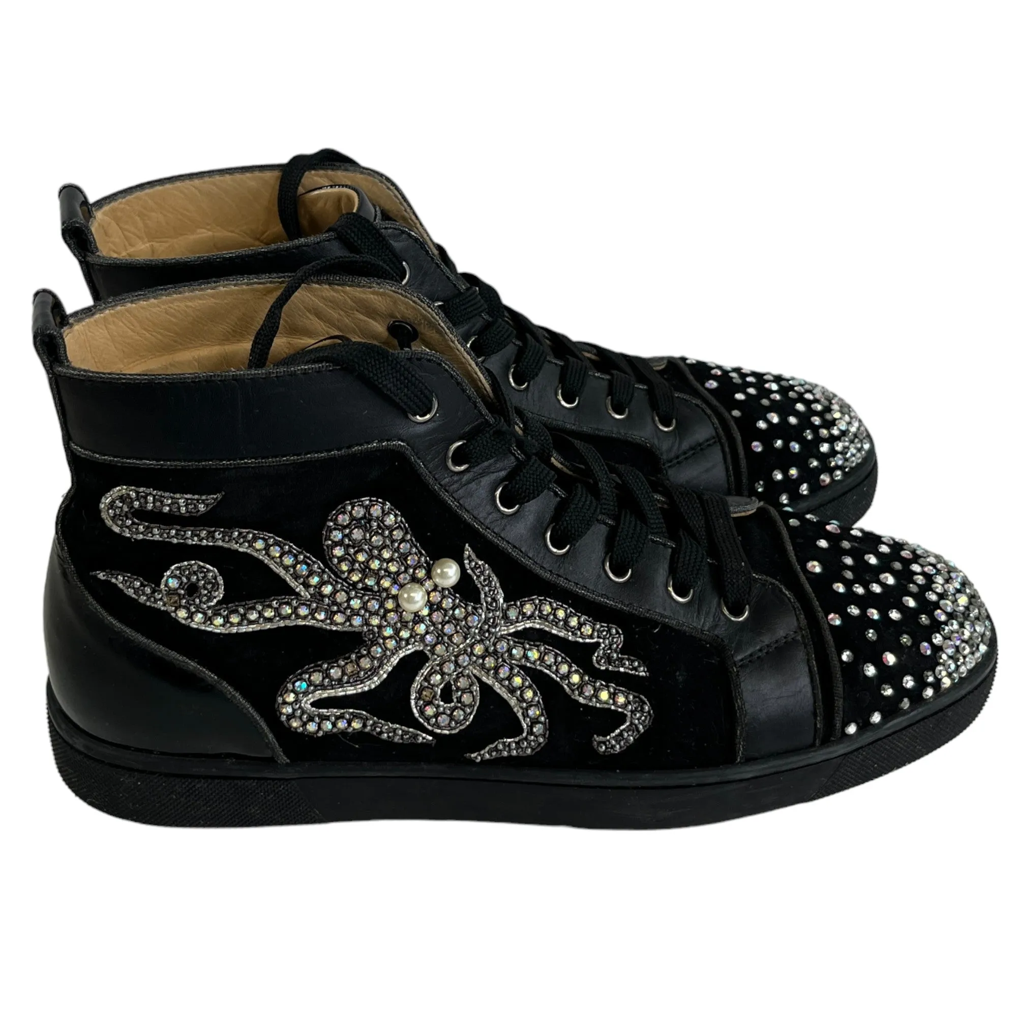 Men's Rantus Crystal Octopus High Trainers Black Size EU 43.5 / UK 9.5