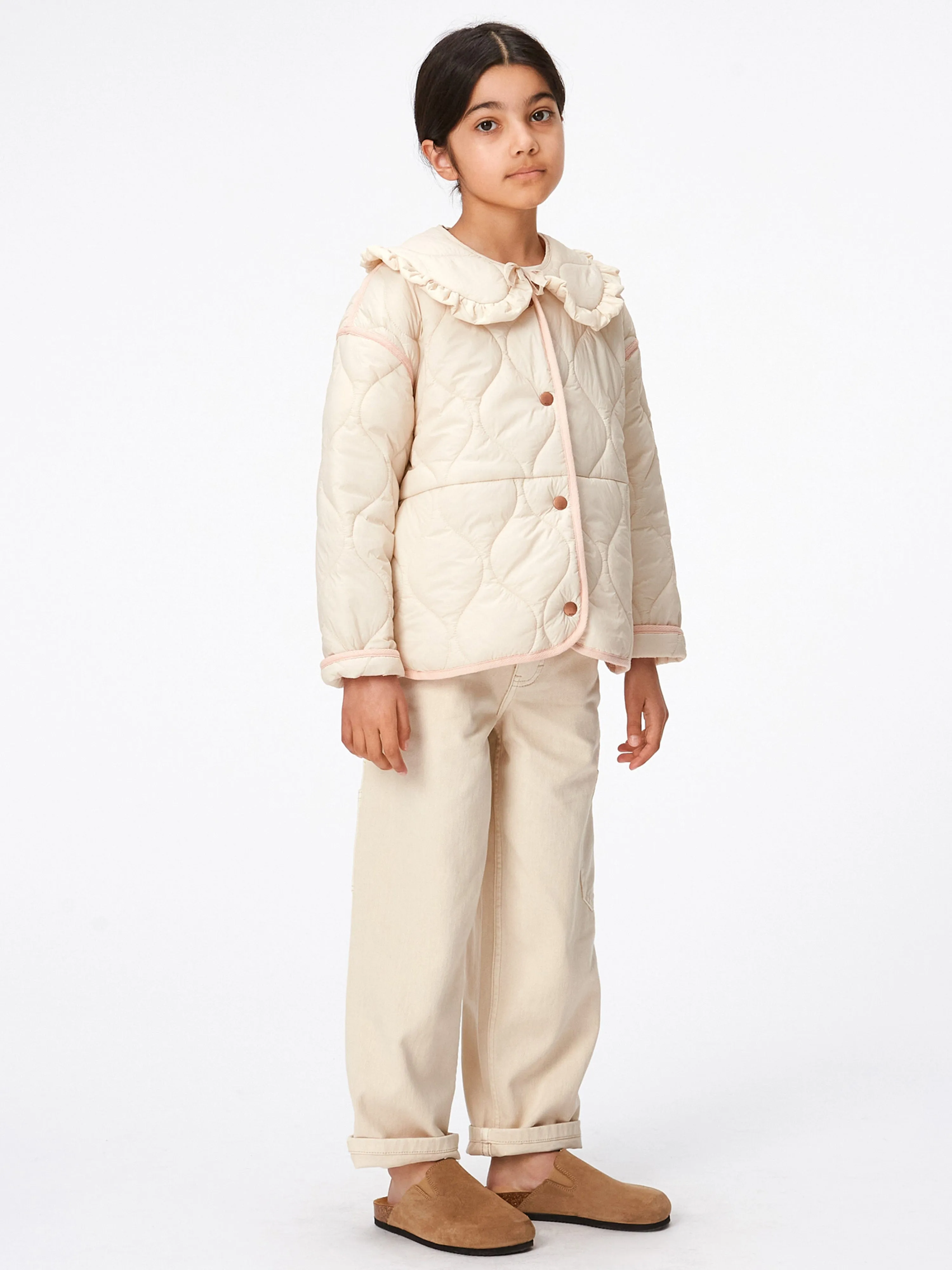 Molo Girls Quilted Jacket in Pink