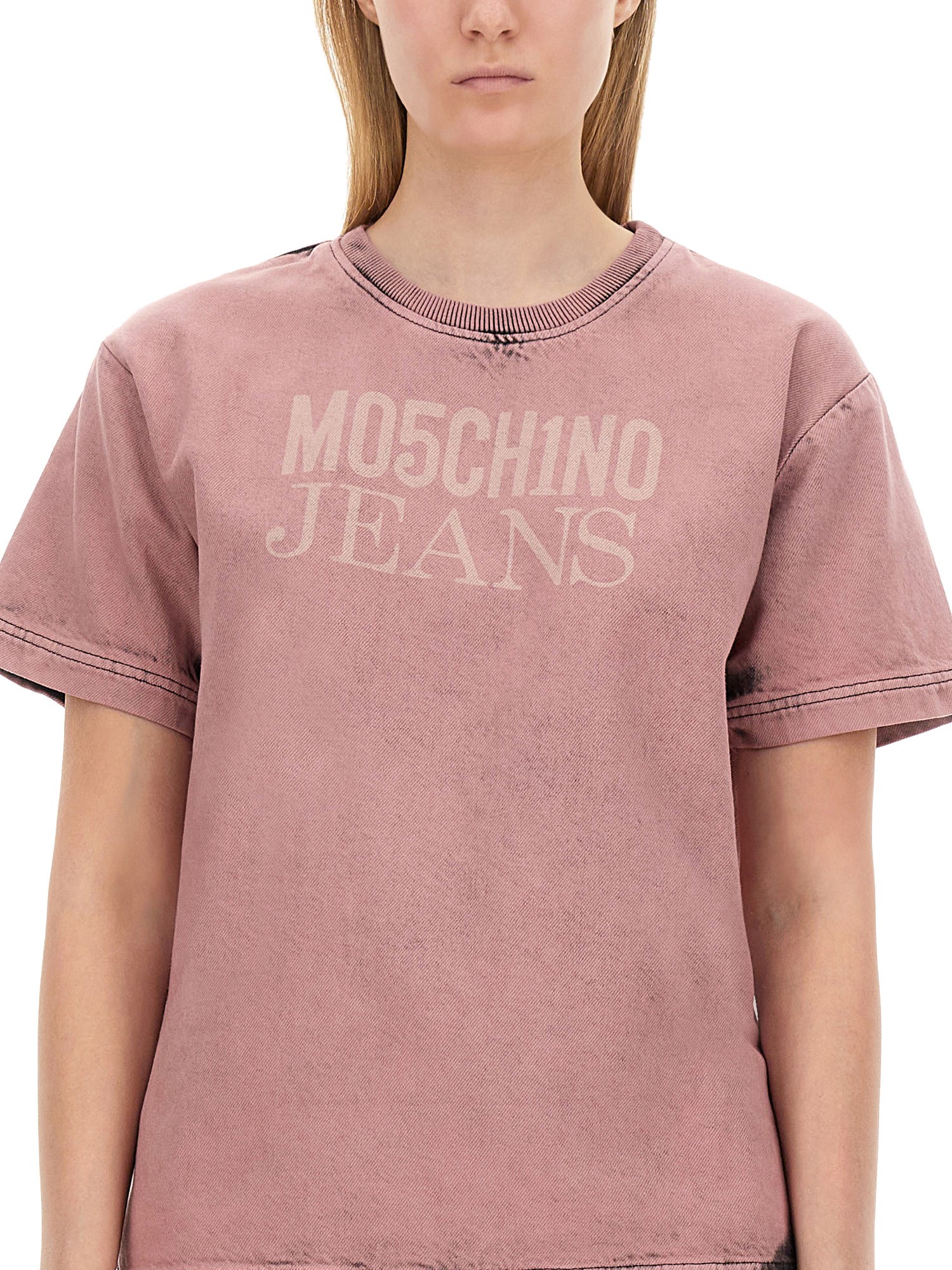 MOSCHINO JEANS    T-SHIRT WITH LOGO