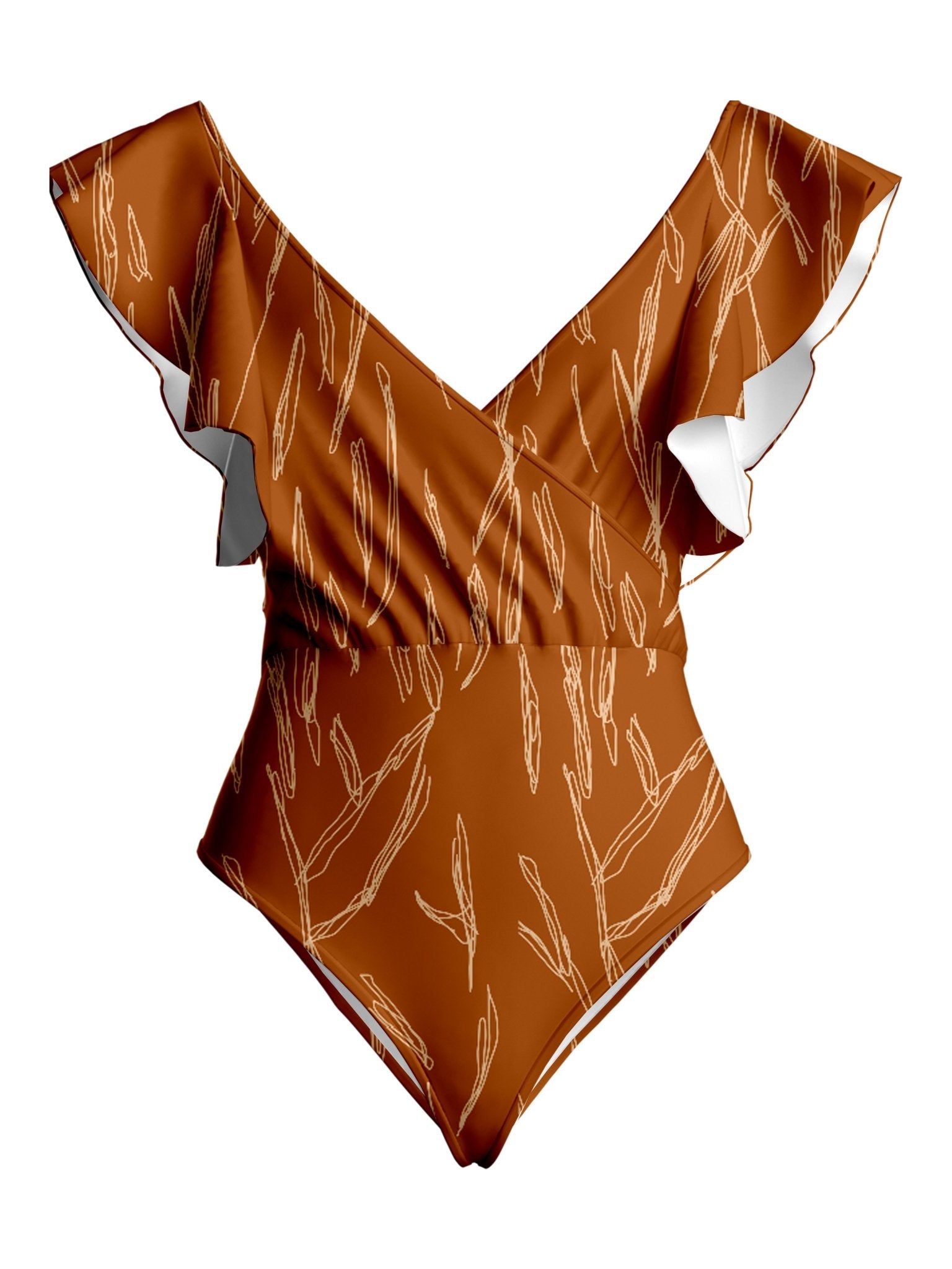 Nabu Swimsuit - Scribble Rust