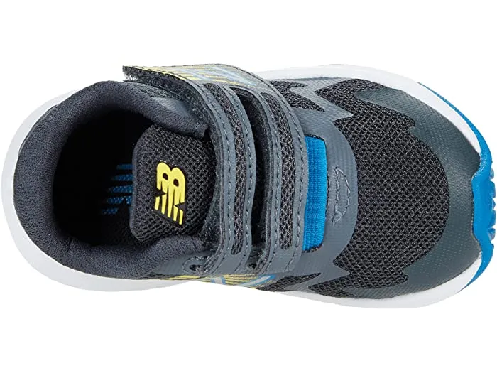 New Balance Little Boy Rave Running Velcro Shoes- Orca and Citra Yellow