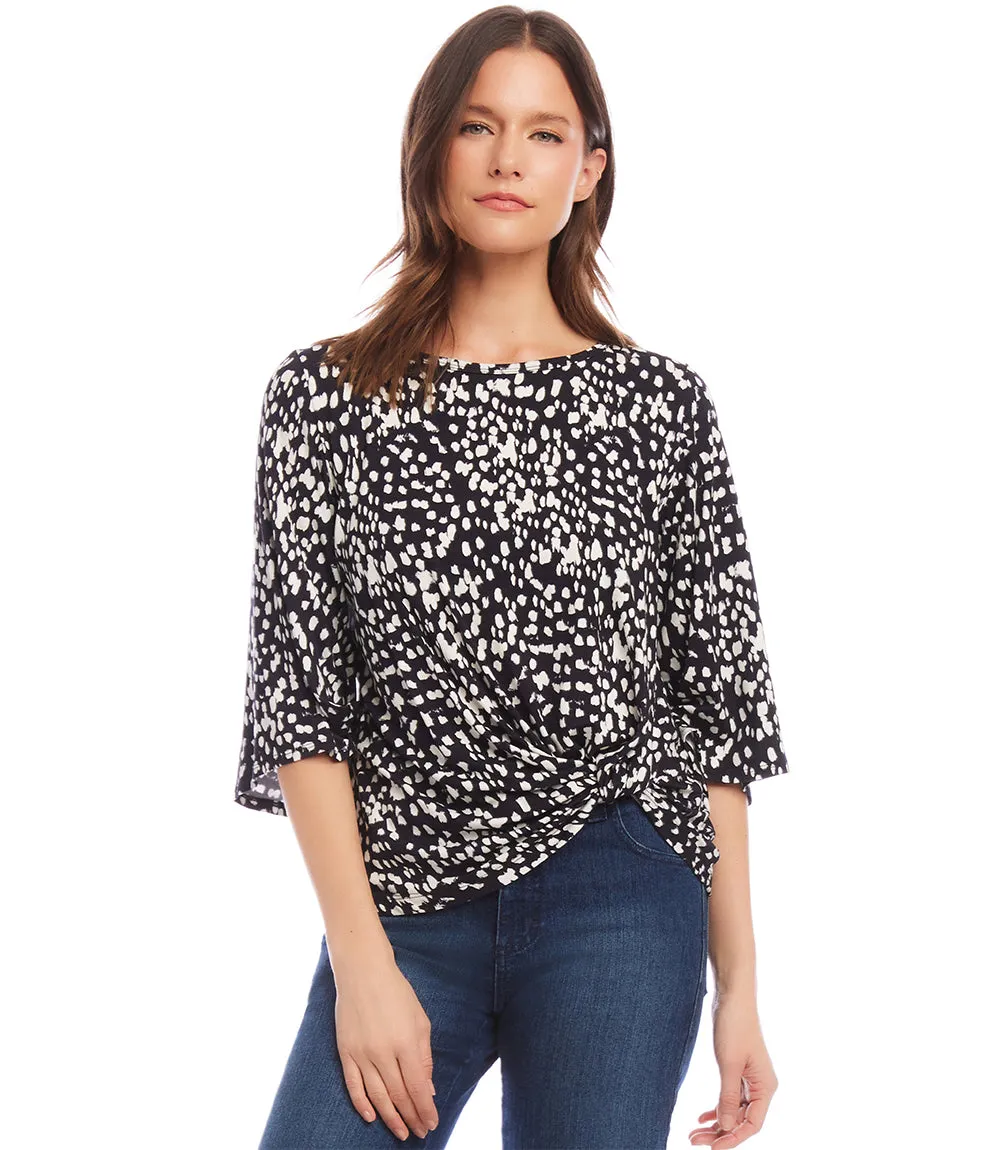 Petite Size Flare Sleeve Pick Up Top