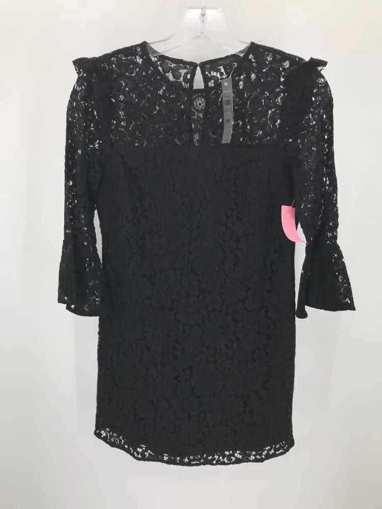 Pre-Owned Ann Taylor Black Size 00P Lace Short Long Sleeve Dress