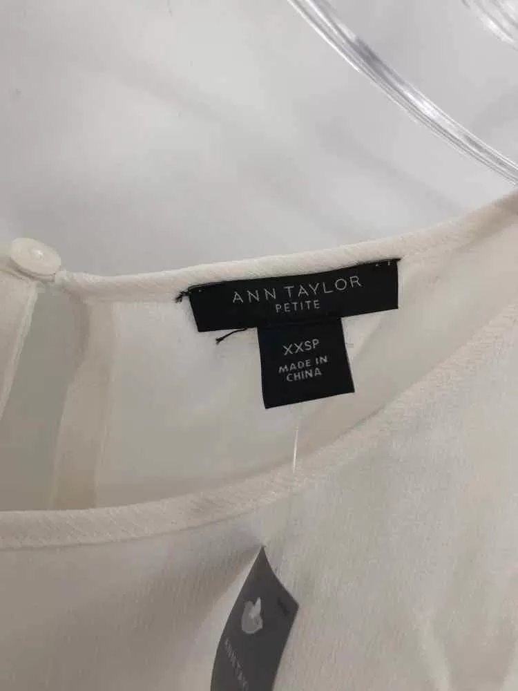 Pre-Owned Ann Taylor White Size XXSP Blouse