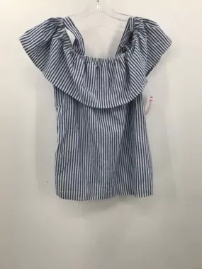 Pre-Owned J Crew Blue Size 4 Stripe Blouse