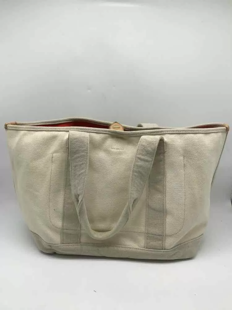 Pre-Owned J Crew Ivory Tote Tote Bag